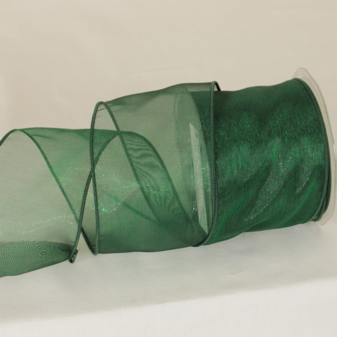 The Ribbon People Forest Green Organza Wired Craft Ribbon 3" x 27 Yards